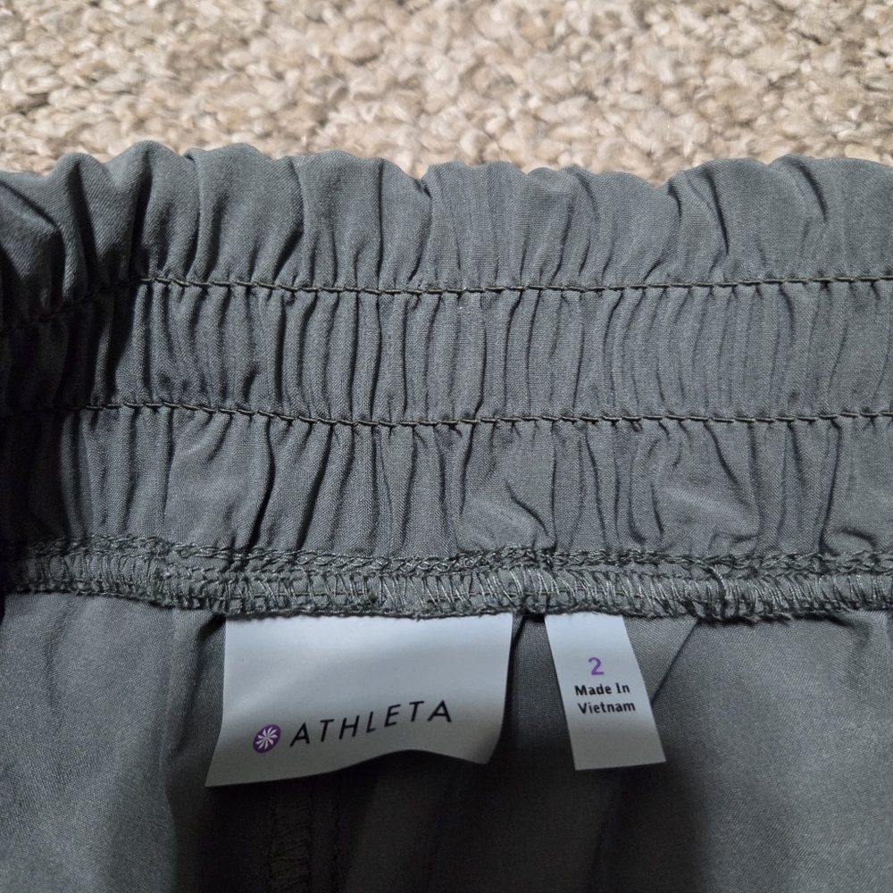 Athleta Pants Aliso Jogger Green S/67557 Women's Size 2 Pockets Lightweight - Picture 12 of 12